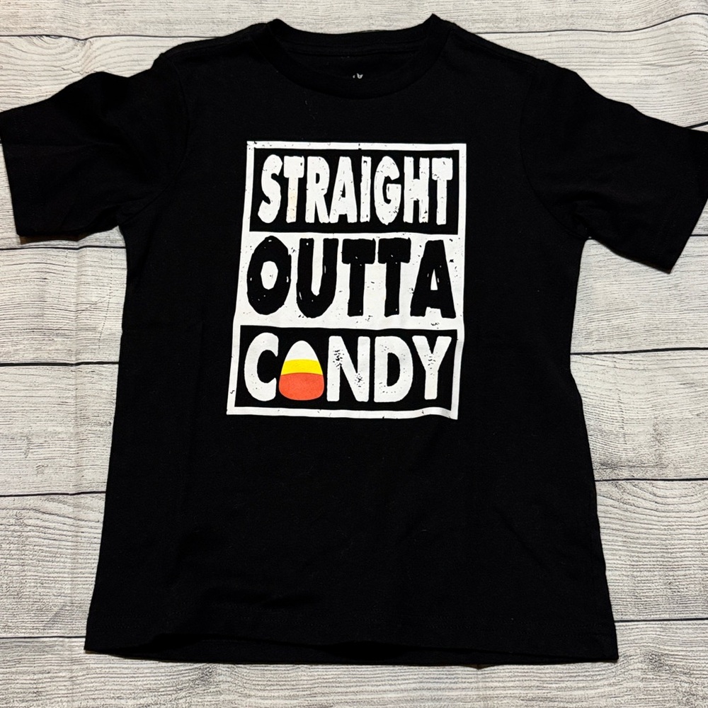 Celebrate It Straight Outta Candy Black Short Sleeve Shirt size XS